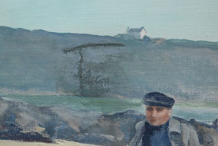 Grand Tableau « Les Goémoniers » de A. Le Guen – 1969
