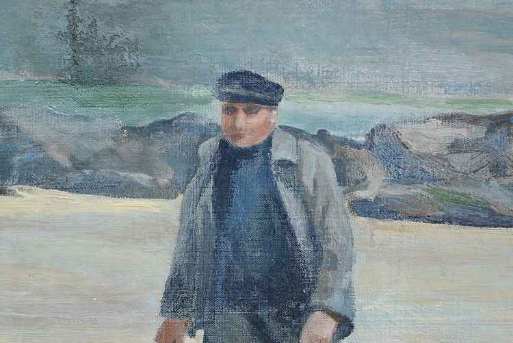 Grand Tableau « Les Goémoniers » de A. Le Guen – 1969