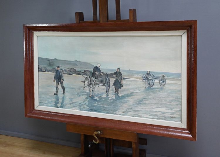 Grand Tableau « Les Goémoniers » de A. Le Guen – 1969