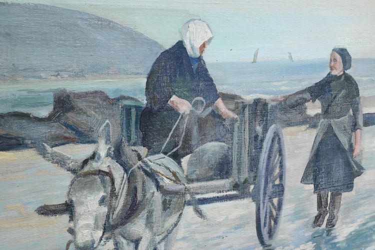 Grand Tableau « Les Goémoniers » de A. Le Guen – 1969