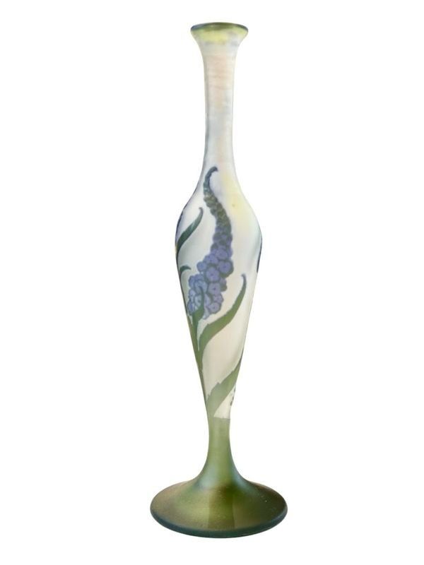 Emile Gallé Art Nouveau Vase "With Lupins"