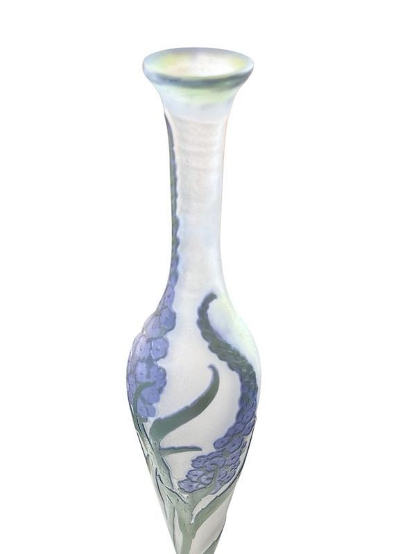Emile Gallé Art Nouveau Vase "With Lupins"