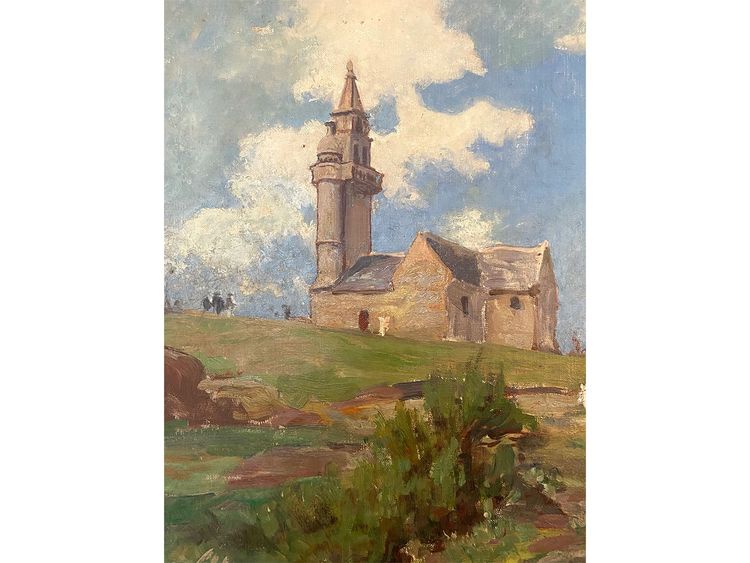 Tableau d'Adolphe GUMERY - La chapelle Notre-Dame de Callot à Carantec (Finistère)