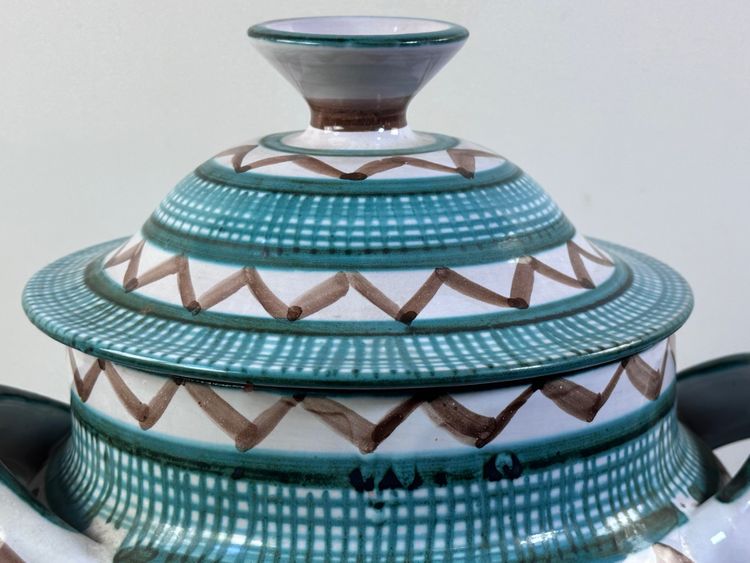 Tripod ceramic pot / tureen signed Robert Picault 1960's