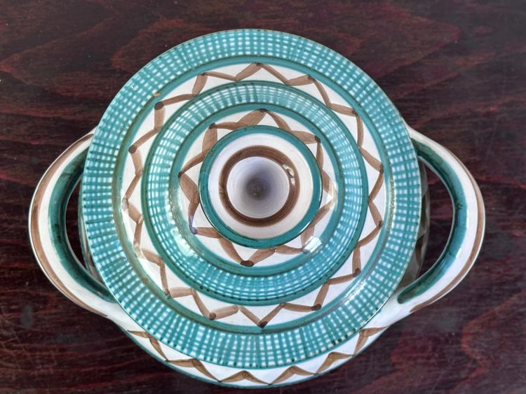Tripod ceramic pot / tureen signed Robert Picault 1960's
