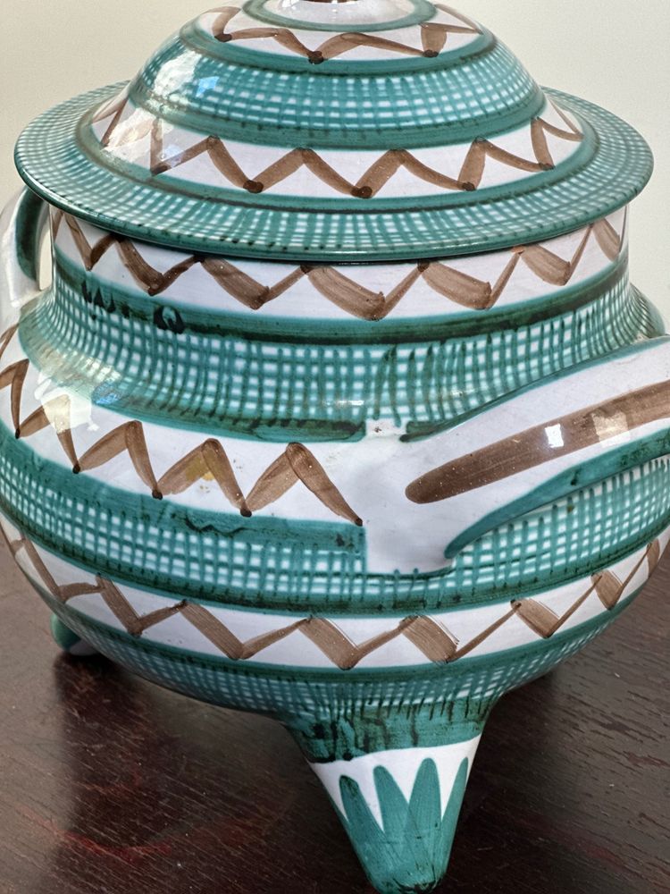 Tripod ceramic pot / tureen signed Robert Picault 1960's