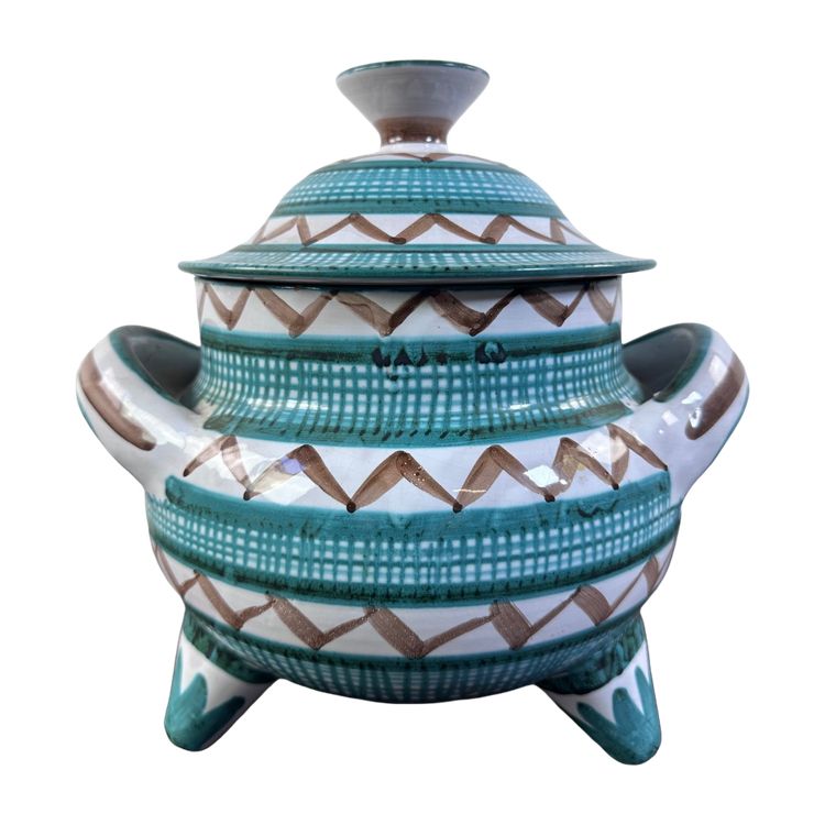 Tripod ceramic pot / tureen signed Robert Picault 1960's