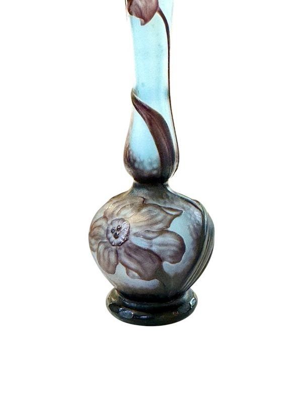 Daum Art Nouveau "Anemones" Single Flower Vase