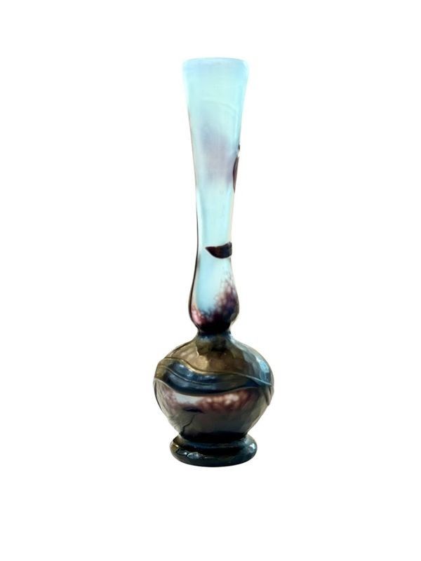 Daum Art Nouveau "Anemones" Single Flower Vase