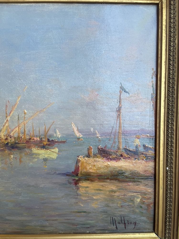 Oil on canvas signed Malfroy representing Martigues