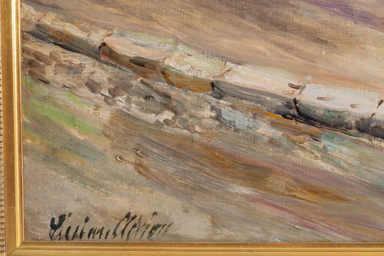 Lucien Adrion (1889-1953) - Huile sur toile vers 1910 - Les jardins maraîchers de Paris