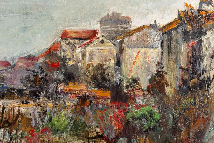 Lucien Adrion (1889-1953) - Huile sur toile vers 1910 - Les jardins maraîchers de Paris