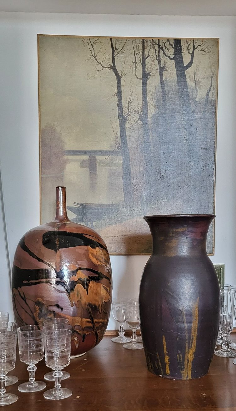 Vase en grès de Lucien Arnaud 1920's