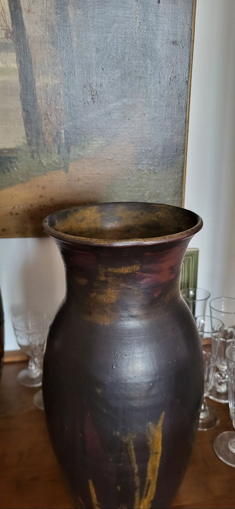 Vase en grès de Lucien Arnaud 1920's