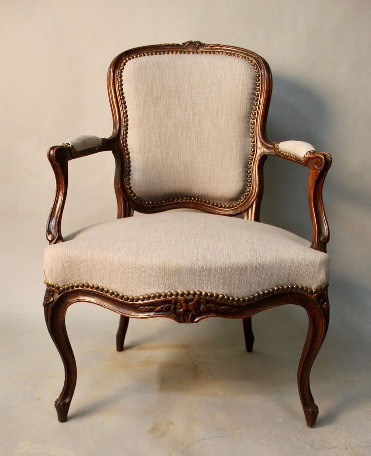 Ensemble de 4 fauteuils Cabriolet Louis XV
