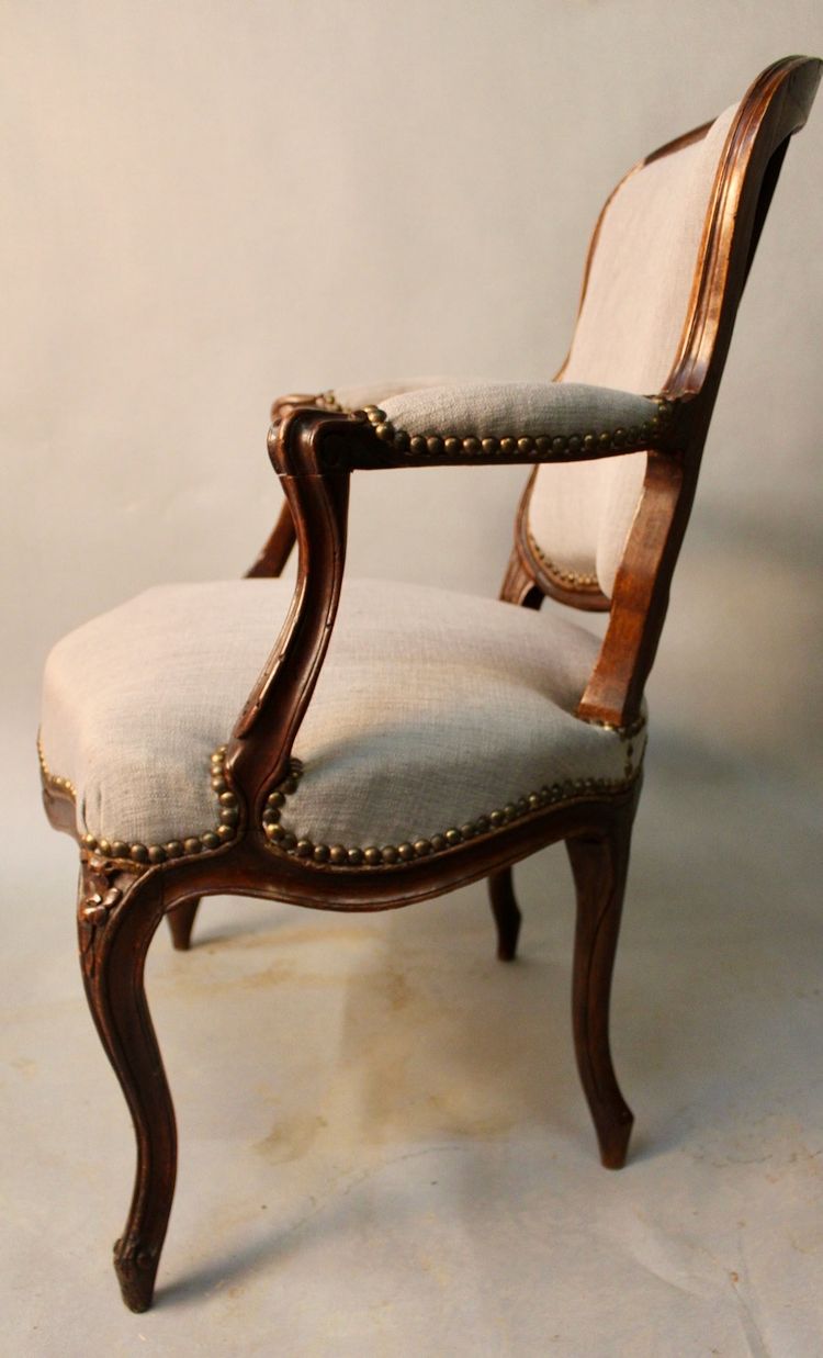 Ensemble de 4 fauteuils Cabriolet Louis XV
