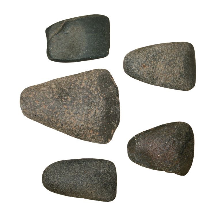 Lot of five Neolithic axes from the Sahara.