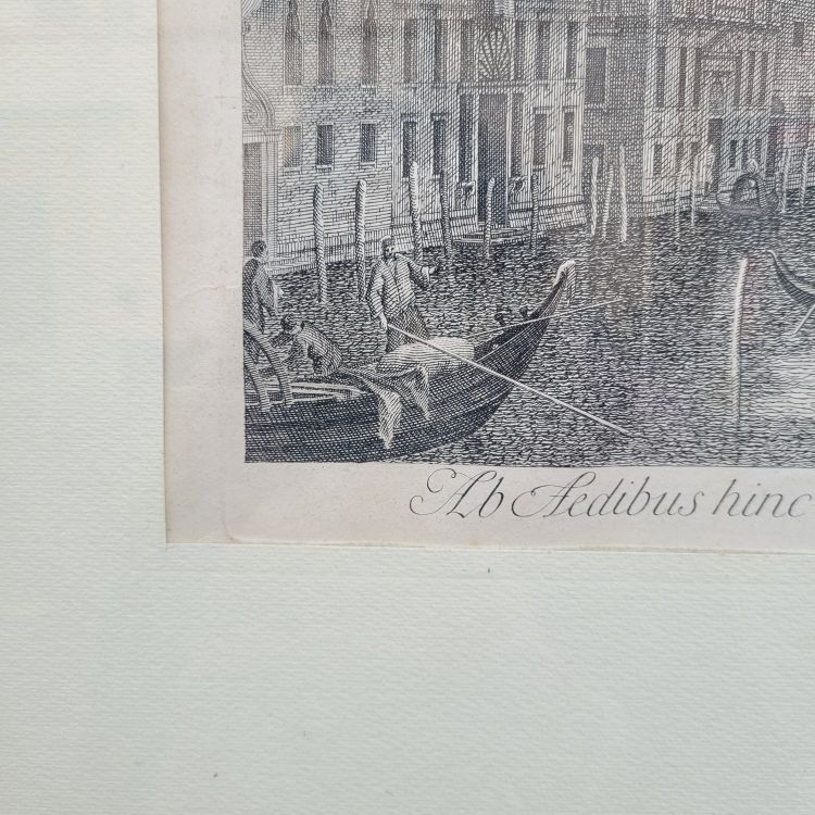 Views of Venice, pair of framed engravings, 19th century