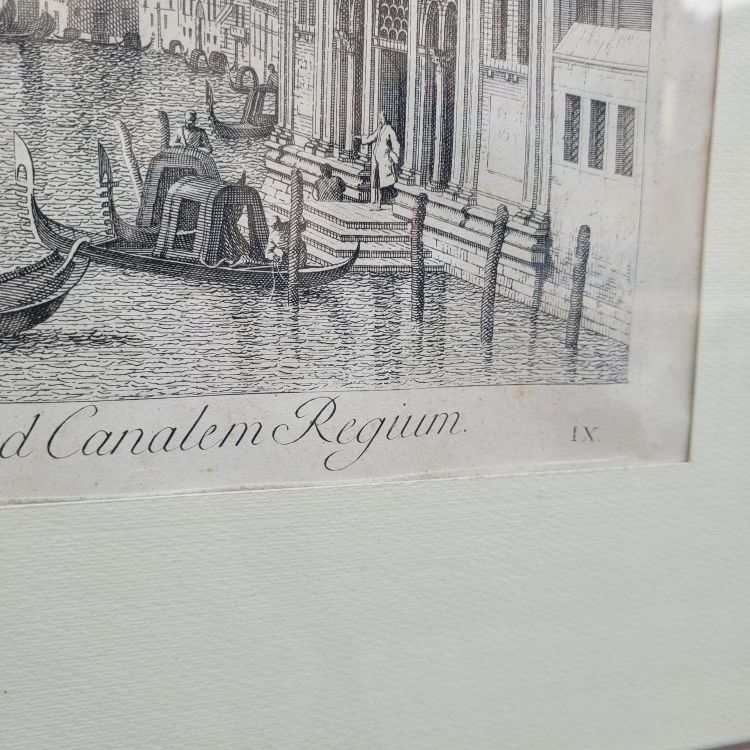 Views of Venice, pair of framed engravings, 19th century