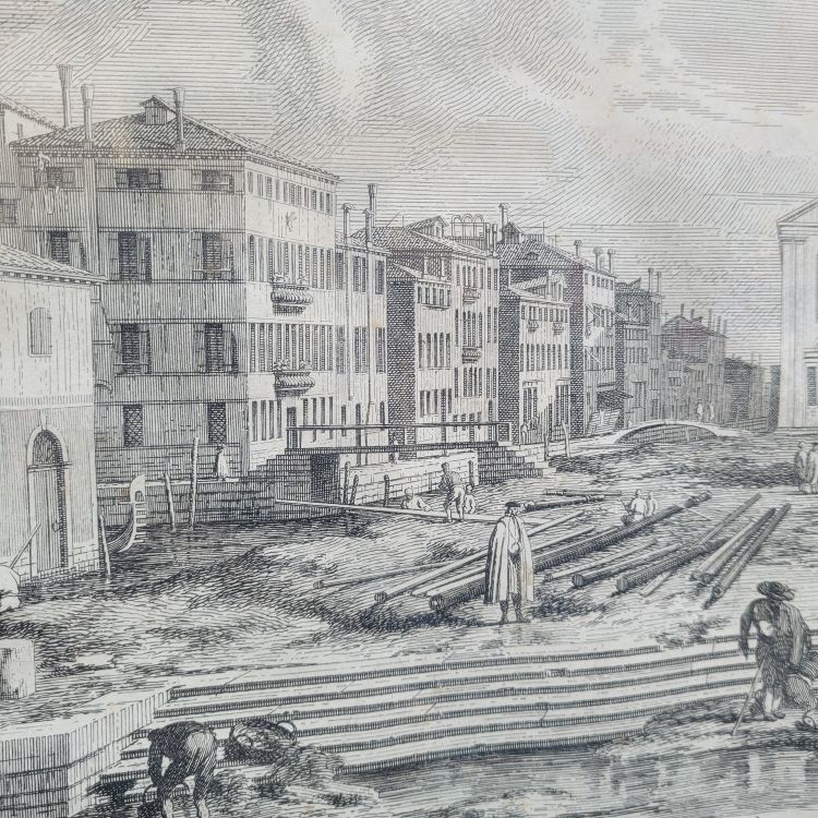 Views of Venice, pair of framed engravings, 19th century