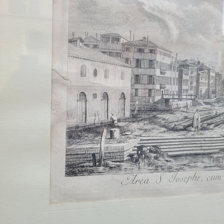 Views of Venice, pair of framed engravings, 19th century