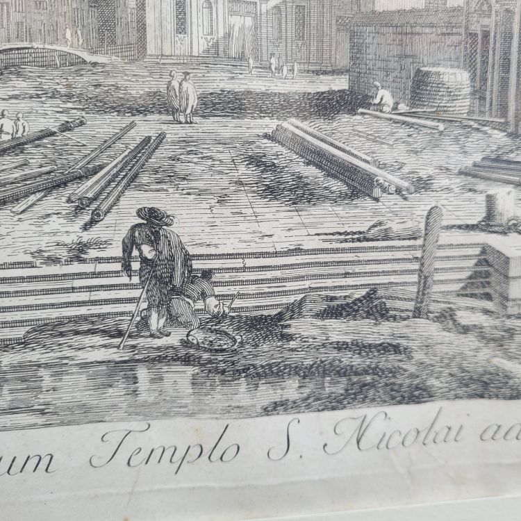 Views of Venice, pair of framed engravings, 19th century
