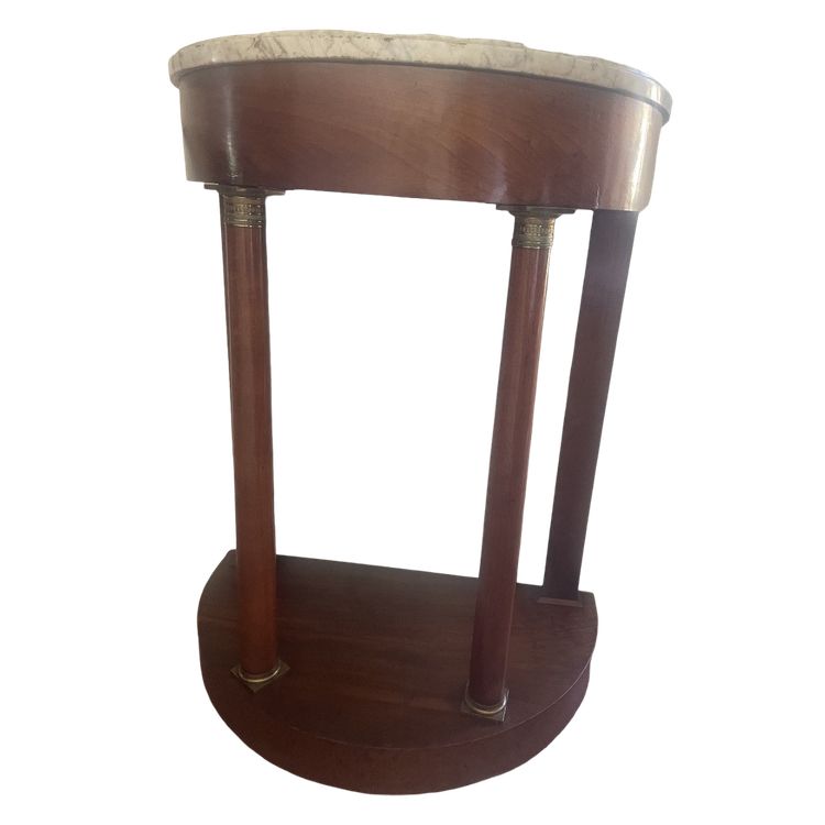 Small console in blond mahogany from the Empire period