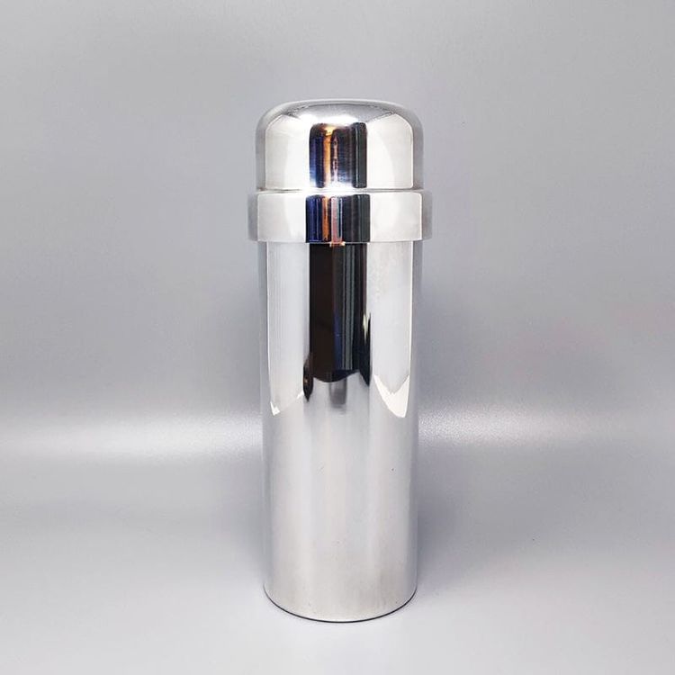 1960s Gorgeous Cocktail Shaker in Silver Plated by P.M. Made in Italy
