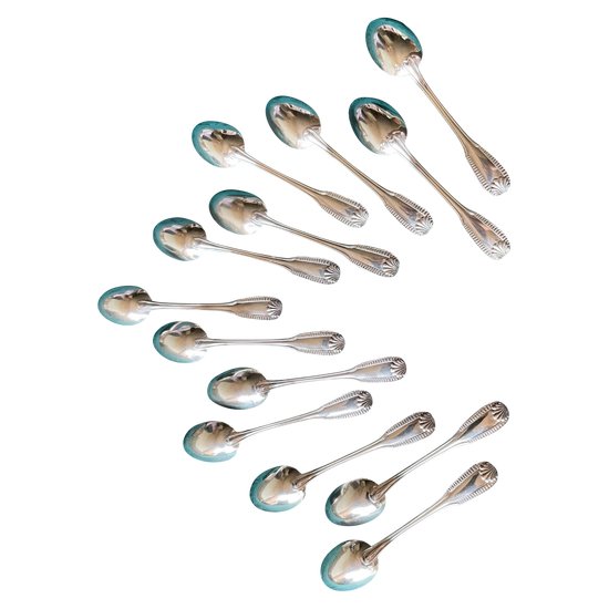 13 mocha spoons.