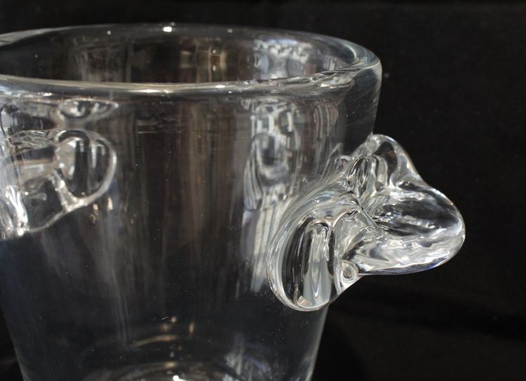 Champagnerkübel aus Kristall, signiert Schneider, Frankreich, um 1950