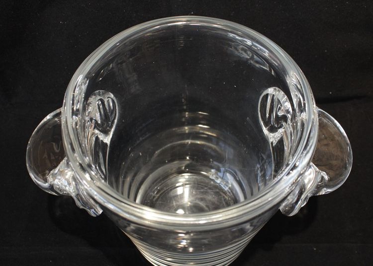 Champagnerkübel aus Kristall, signiert Schneider, Frankreich, um 1950