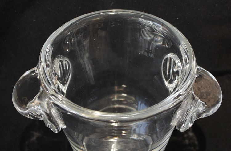 Champagnerkübel aus Kristall, signiert Schneider, Frankreich, um 1950