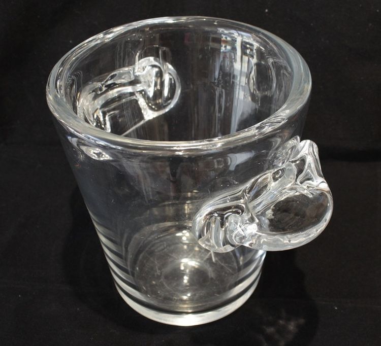 Champagnerkübel aus Kristall, signiert Schneider, Frankreich, um 1950