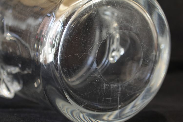 Champagnerkübel aus Kristall, signiert Schneider, Frankreich, um 1950