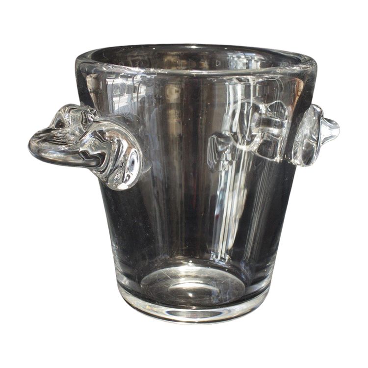 Champagnerkübel aus Kristall, signiert Schneider, Frankreich, um 1950