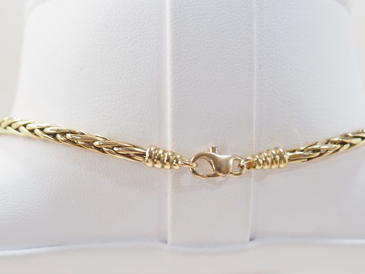 Collier maille palmier en or jaune 
