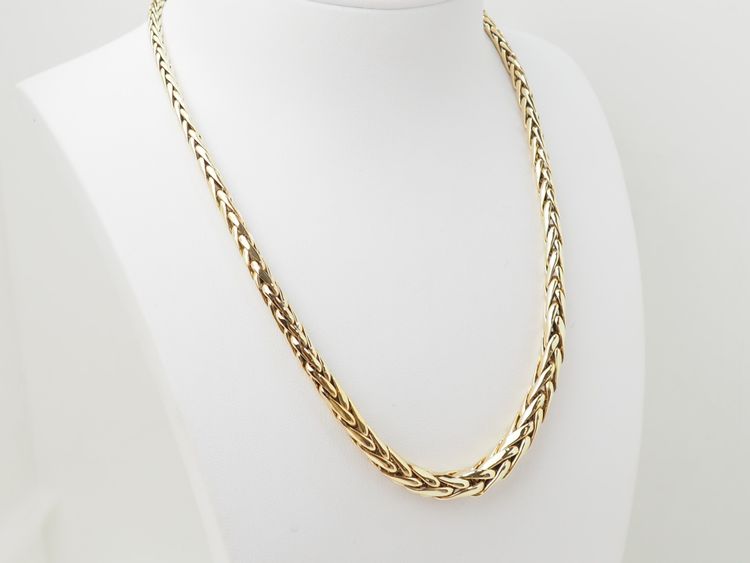 Collier maille palmier en or jaune 