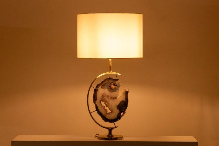 Lampada in bronzo e ametista. Anni '70. LS6460275S