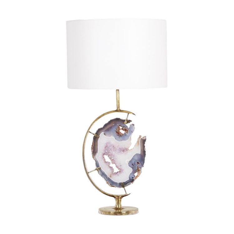 Lampada in bronzo e ametista. Anni '70. LS6460275S
