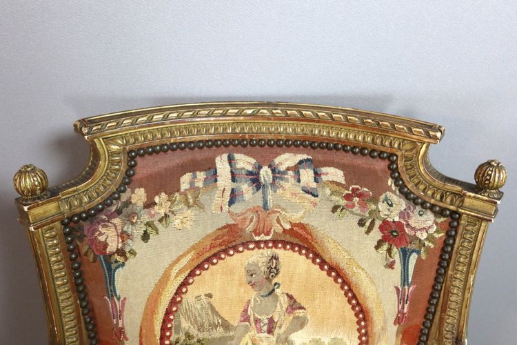 Coppia di poltrone Luigi XVI, XIX secolo
