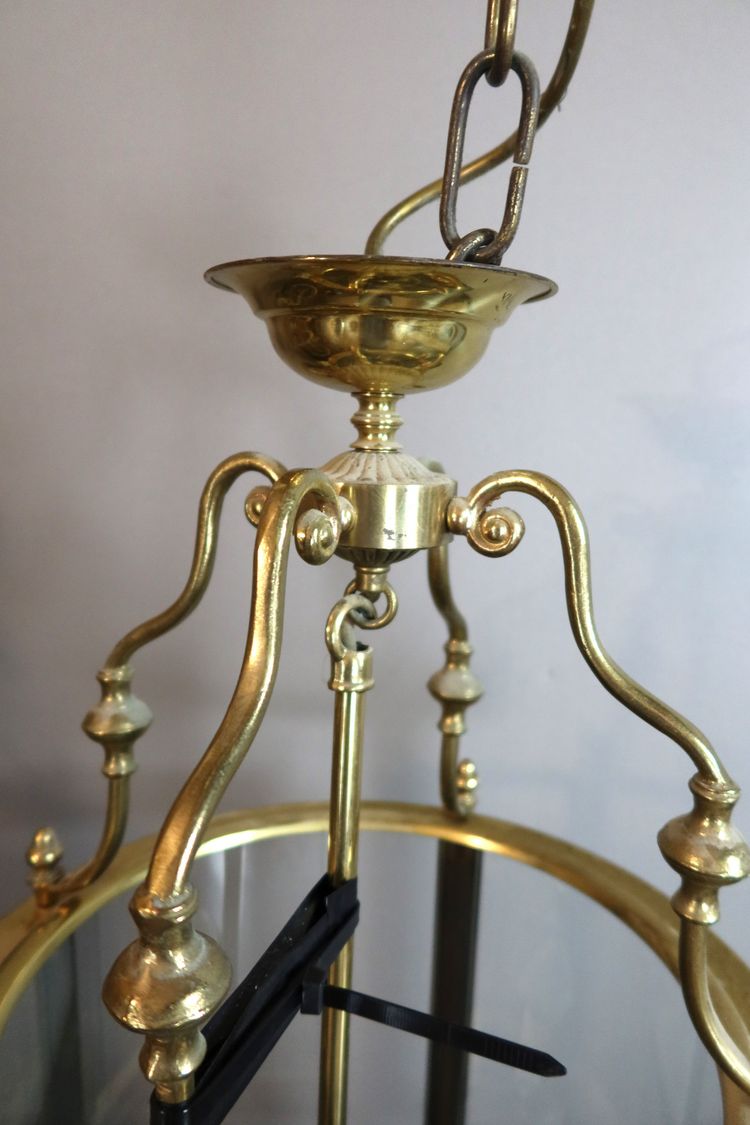 Pair of brass lanterns