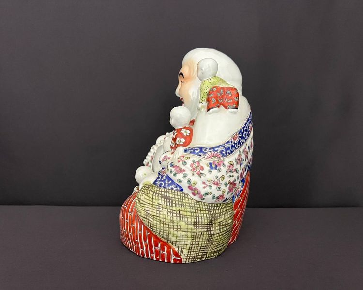 Laughing Buddha with Five Children – Chinese porcelain, famille rose