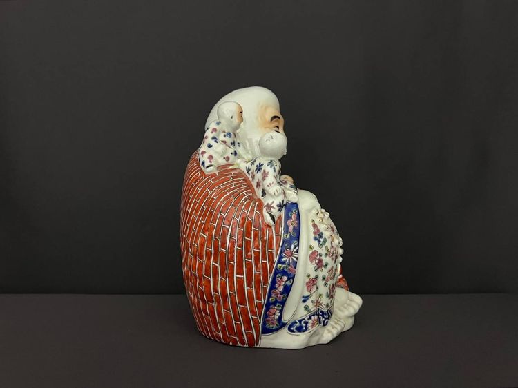Laughing Buddha with Five Children – Chinese porcelain, famille rose