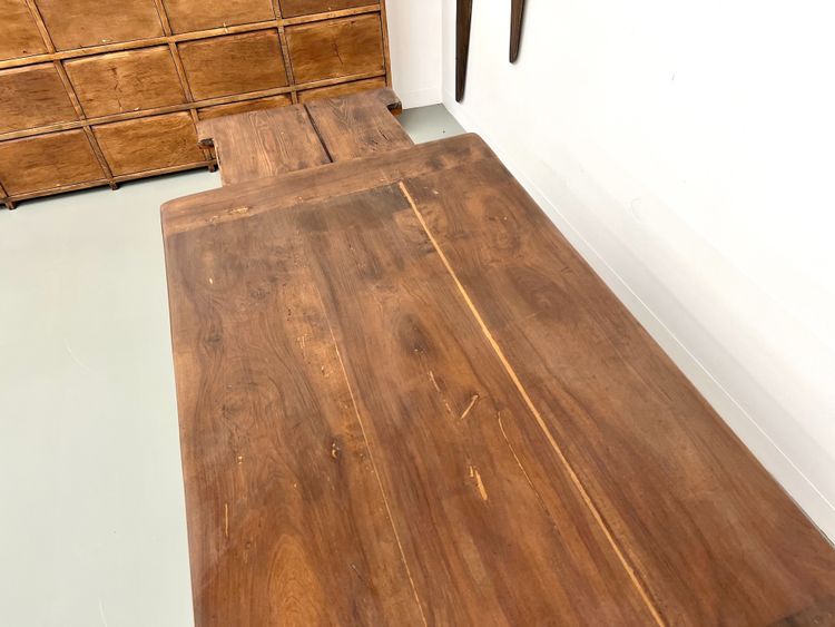 Petite table ancienne en noyer, 1890