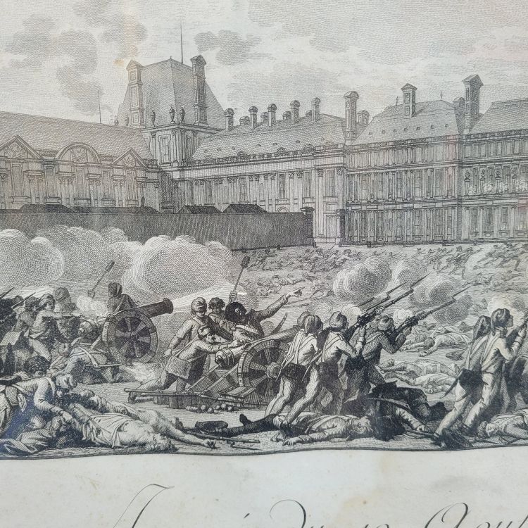 Pair of framed engravings, French Revolution, 18th/19th century