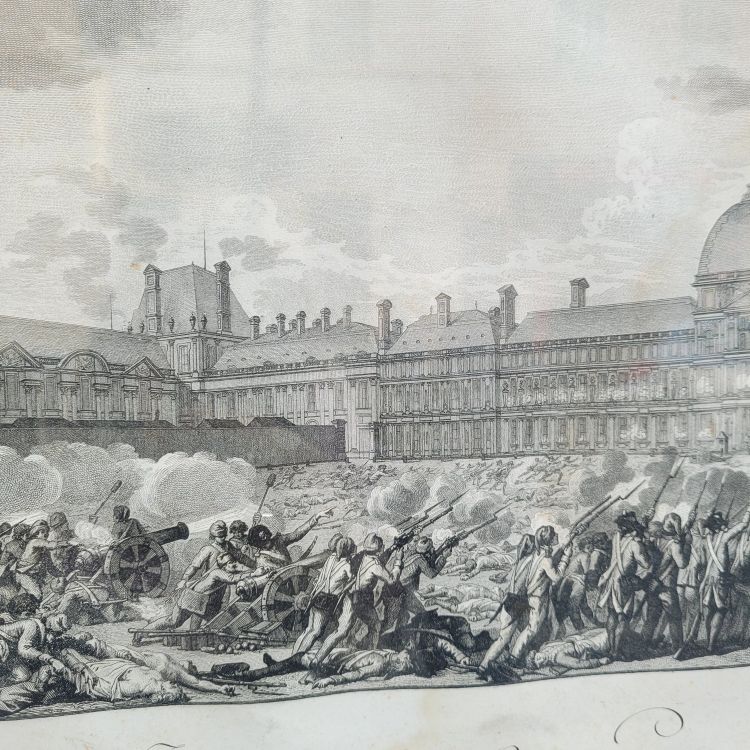 Pair of framed engravings, French Revolution, 18th/19th century