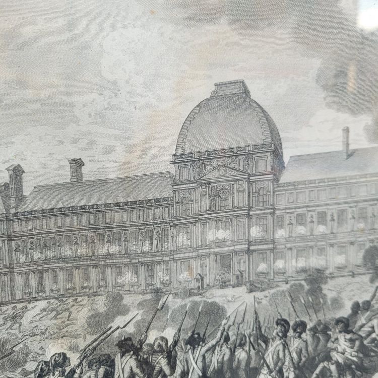 Pair of framed engravings, French Revolution, 18th/19th century
