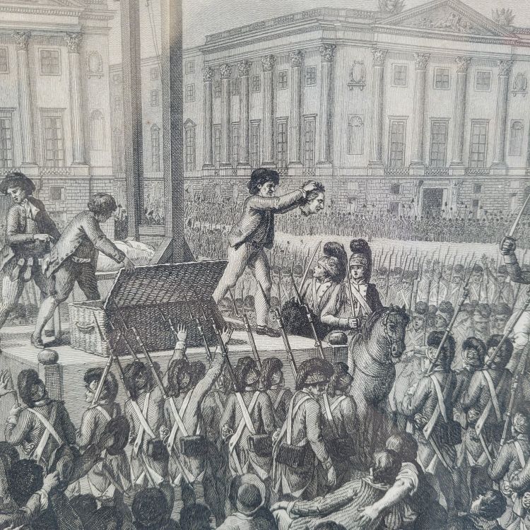 Pair of framed engravings, French Revolution, 18th/19th century
