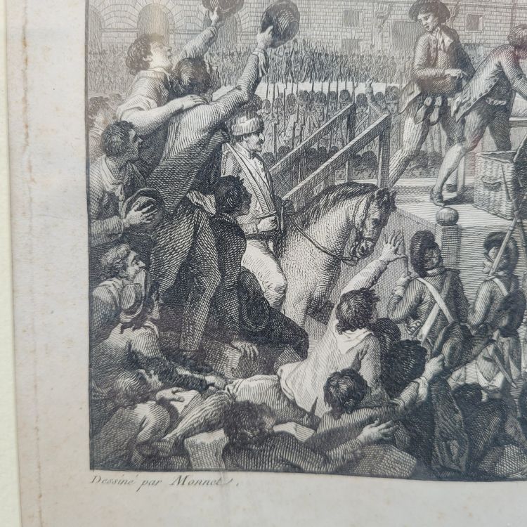 Pair of framed engravings, French Revolution, 18th/19th century
