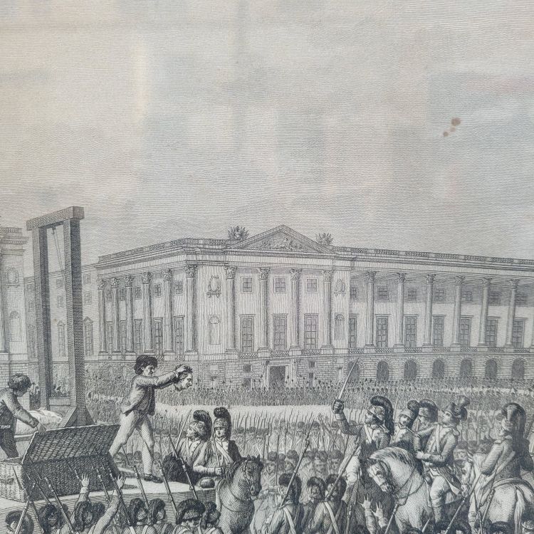 Pair of framed engravings, French Revolution, 18th/19th century